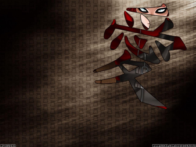 Cartoon character knife demon shoulder free wallpaper for desktop - medium preview image