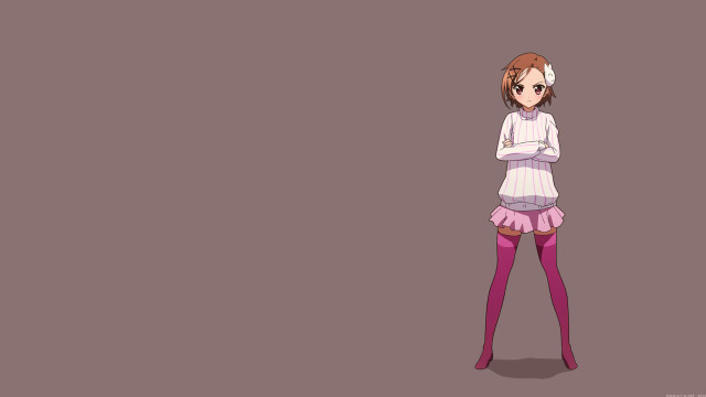 Girl short skirt boots arms free wallpaper for desktop - medium preview image