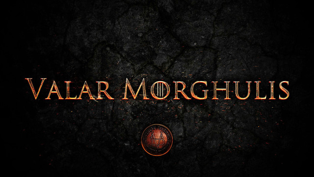 Valar morghulis gold lettering red free wallpaper for desktop - medium preview image