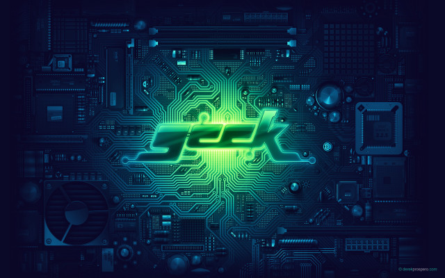 Circuit board fpk neon green free wallpaper for desktop - medium preview image