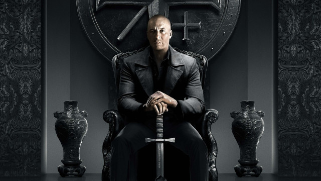 Man sitting chair sword hand free wallpaper for desktop - medium preview image