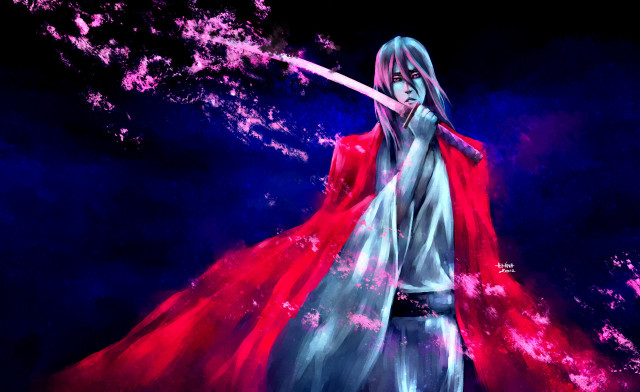 Woman red cape sword cloak #2 free wallpaper for desktop - medium preview image