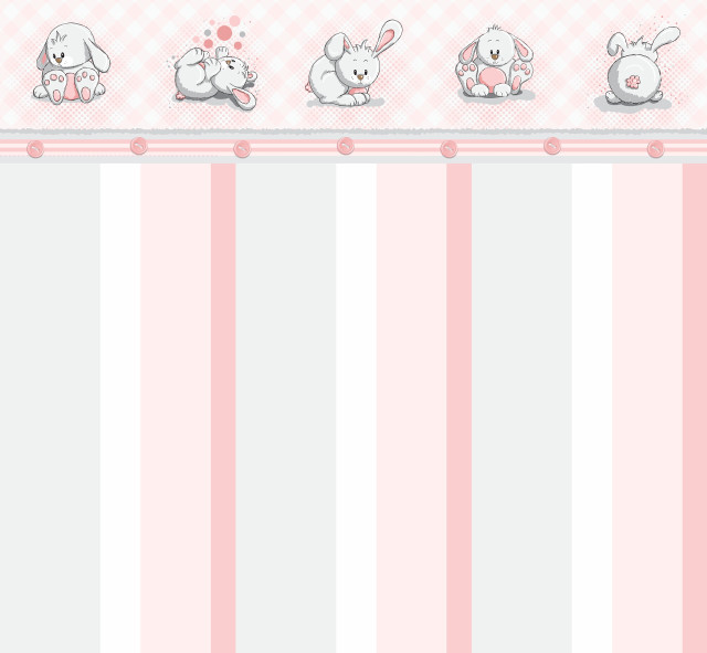 Pink white wall cartoon animals free wallpaper for tablet - medium preview image