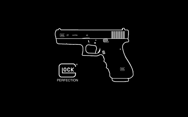 Gun lock black white stamp free wallpaper for desktop - medium preview image