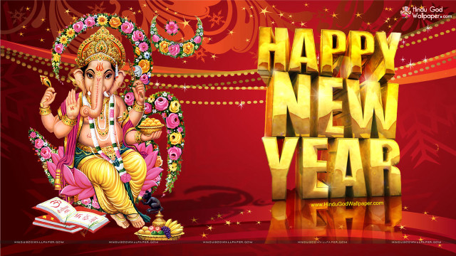 Happy new year greeting gandap free wallpaper for desktop - medium preview image
