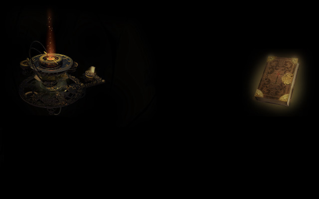 Steam clock candle book table free wallpaper for desktop - medium preview image