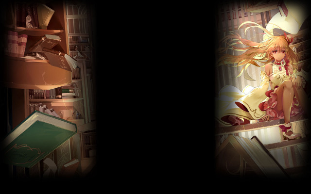 Girl standing room books lamp free wallpaper for desktop - medium preview image