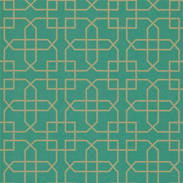 Green beige pattern white outline free wallpaper for tablet - medium preview image