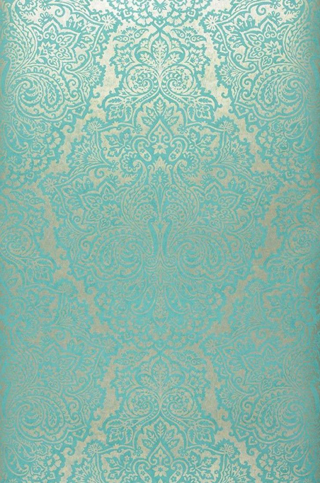 Blue gold wallpaper pattern white free wallpaper for mobile - medium preview image