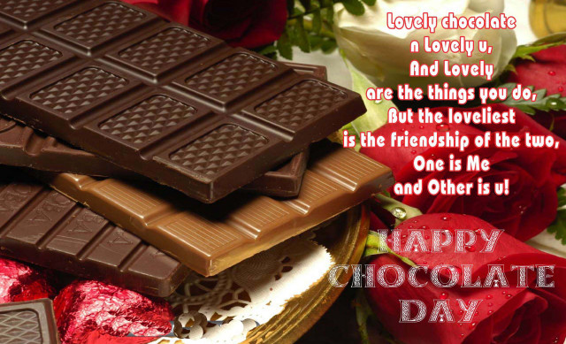 Chocolate bar message roses background free wallpaper for desktop - medium preview image