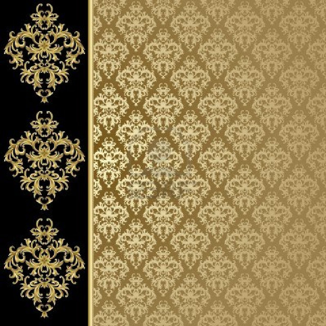Black gold wallpaper gold border free wallpaper for tablet - medium preview image