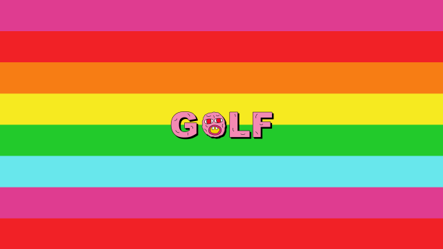 Colorful background word golf pink free wallpaper for desktop - medium preview image