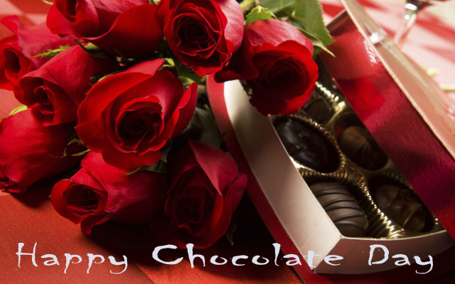 Box of chocolates and roses free wallpaper for desktop - medium preview image