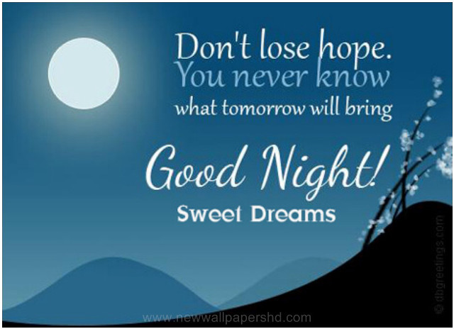 Night sky fullmoon quote blue free wallpaper for desktop - medium preview image