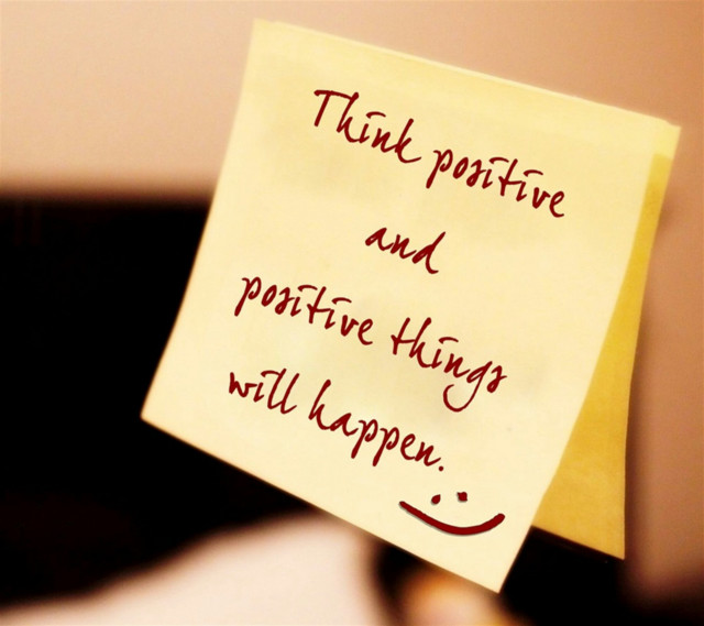 Think positive things happen handwritten free wallpaper for tablet - medium preview image