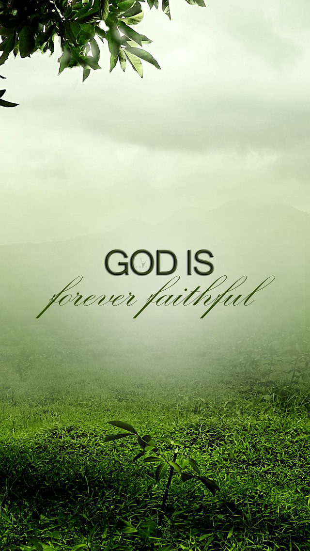 Green field tree quote god free wallpaper for mobile - medium preview image