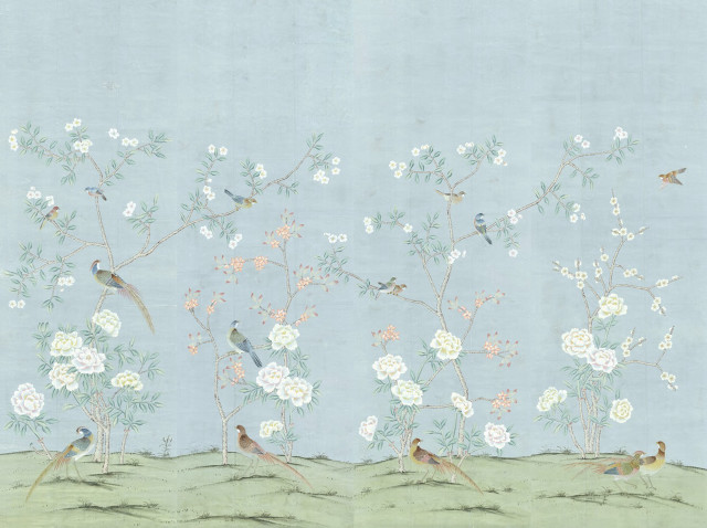 Birds flowers blue sky green free wallpaper for desktop - medium preview image