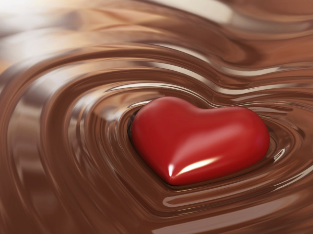 Heart shaped object floating chocolate free wallpaper for desktop - medium preview image