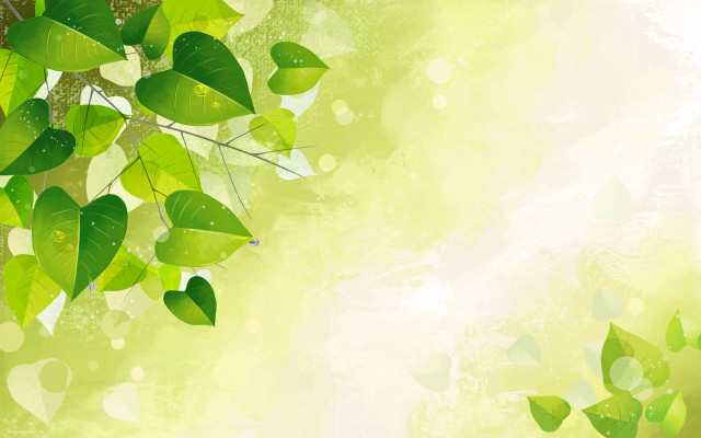 Green leafy background white light free wallpaper for desktop - medium preview image