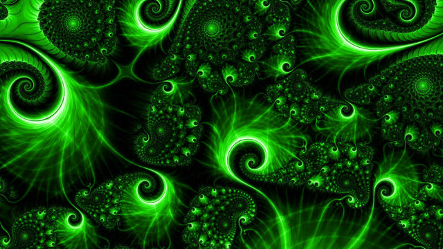 Green abstract background swirls bubbles #2 free wallpaper for desktop - medium preview image