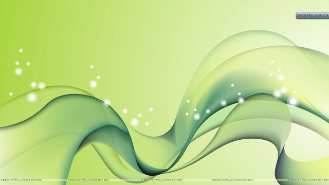 Green abstract background bubbles waves free wallpaper for desktop - medium preview image