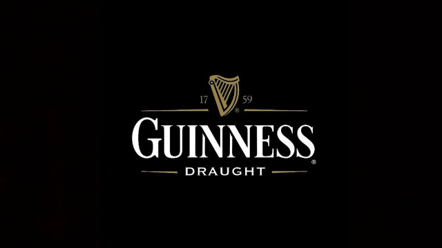 Guinness draught logo black background free wallpaper for desktop - medium preview image