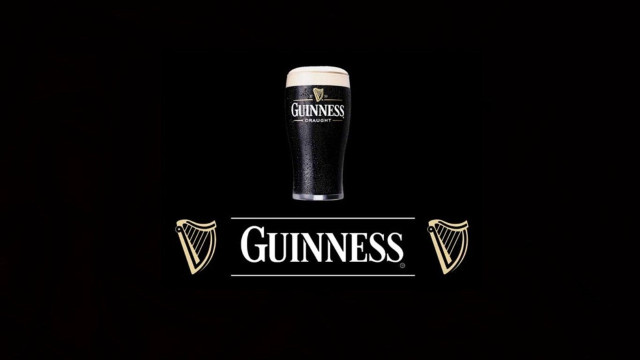 Guinness glass black background logo free wallpaper for desktop - medium preview image