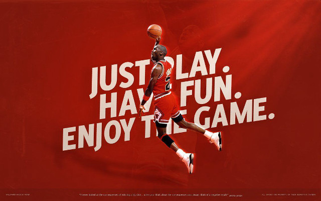 Basketball player jumping air quote free wallpaper for desktop - medium preview image
