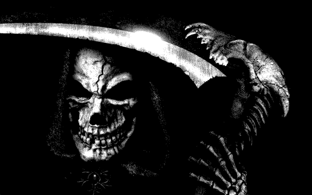 Skeleton knife skull face hand free wallpaper for desktop - medium preview image