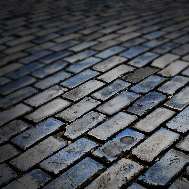 Brick road stop sign close free wallpaper for tablet - medium preview image