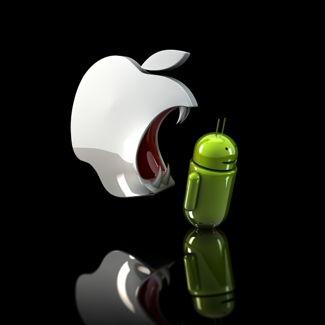 Green apple white apple bite free wallpaper for tablet - medium preview image