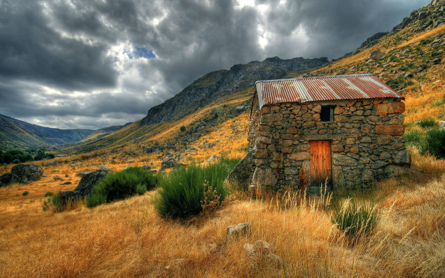 Small stone building field mountains #3 free wallpaper for desktop - medium preview image