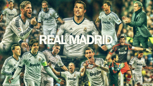 Real madrid players collage photos free wallpaper for desktop - medium preview image