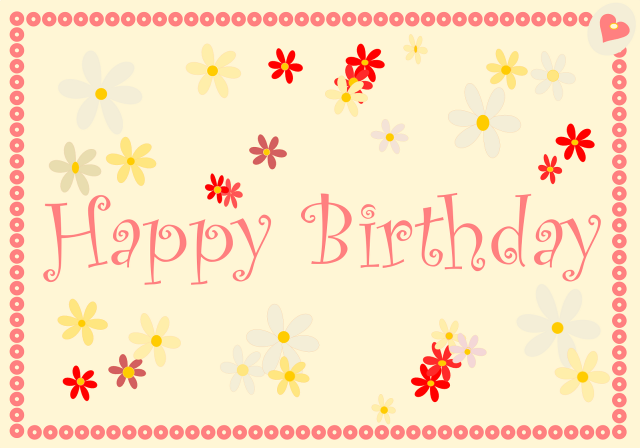 Happy birthday card flowers butterfly free wallpaper for desktop - medium preview image