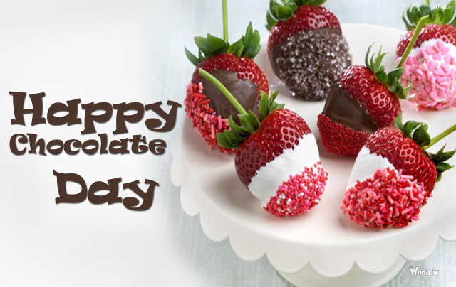 Happy chocolate day strawberries white #2 free wallpaper for desktop - medium preview image