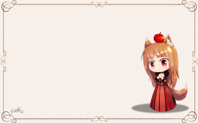 Girl red apple head red free wallpaper for desktop - medium preview image