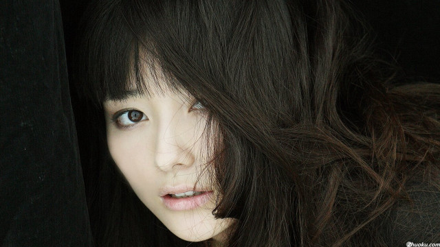 Woman long hair blue eyes #79 free wallpaper for desktop - medium preview image