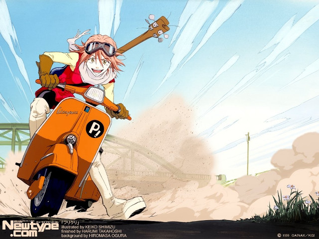 Cartoon character motorcycle guitar sky #2 free wallpaper for desktop - medium preview image