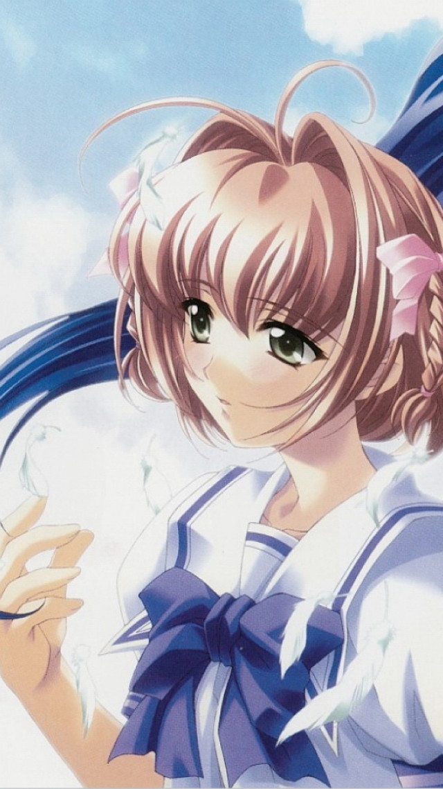 Girl ponytail bow cell phone free wallpaper for mobile - medium preview image