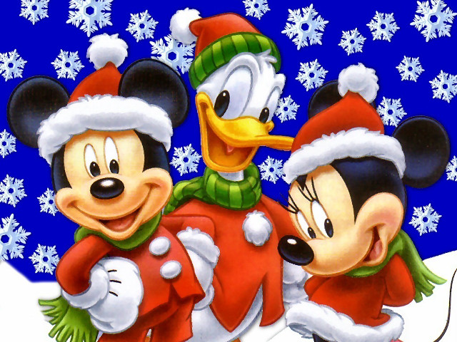 Mickey minnie christmas hats sweaters free wallpaper for desktop - medium preview image