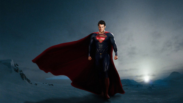 Man superman suit snow red free wallpaper for desktop - medium preview image