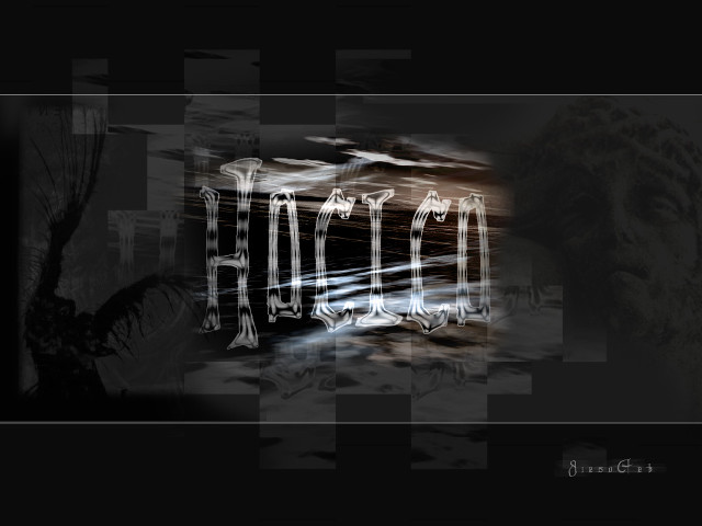 Black white photo person collage free wallpaper for desktop - medium preview image