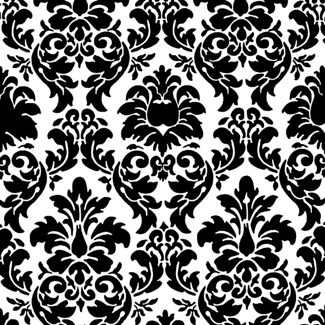 Black white damask pattern large #2 free wallpaper for tablet - medium preview image
