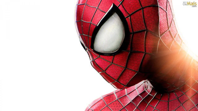 Spider man face closeup white free wallpaper for desktop - medium preview image