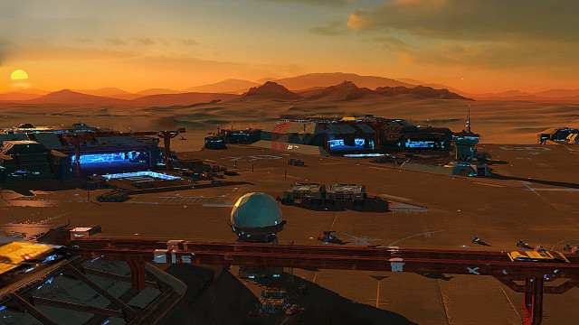 Space station desert sunset sunrise free wallpaper for desktop - medium preview image