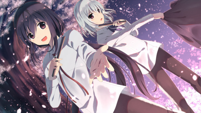 Woman umbrella purple sky stars free wallpaper for desktop - medium preview image