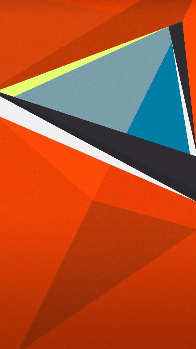 Triangle orange background black border free wallpaper for mobile - medium preview image