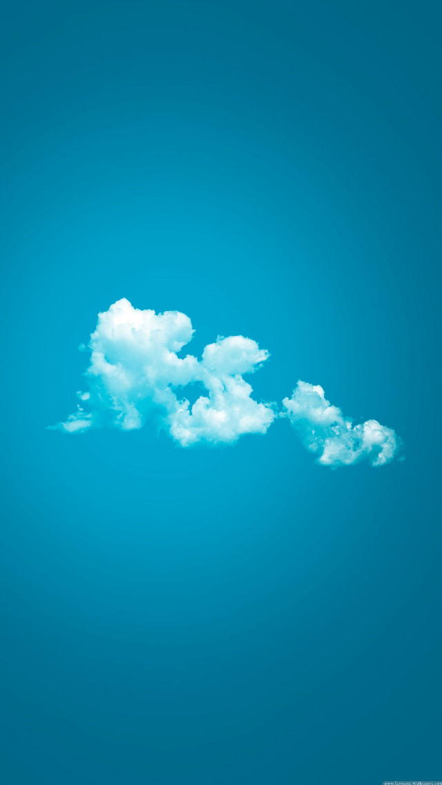 Blue sky clouds plane flying free wallpaper for mobile - medium preview image