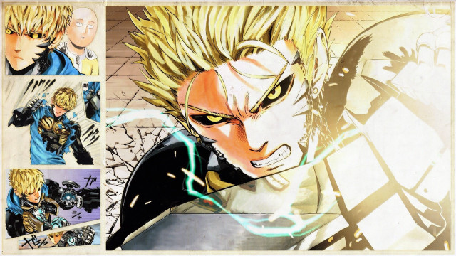 Blonde man black white yellow free wallpaper for desktop - medium preview image