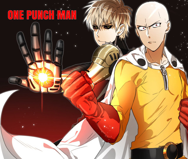 One punch man glowing hand free wallpaper for desktop - medium preview image